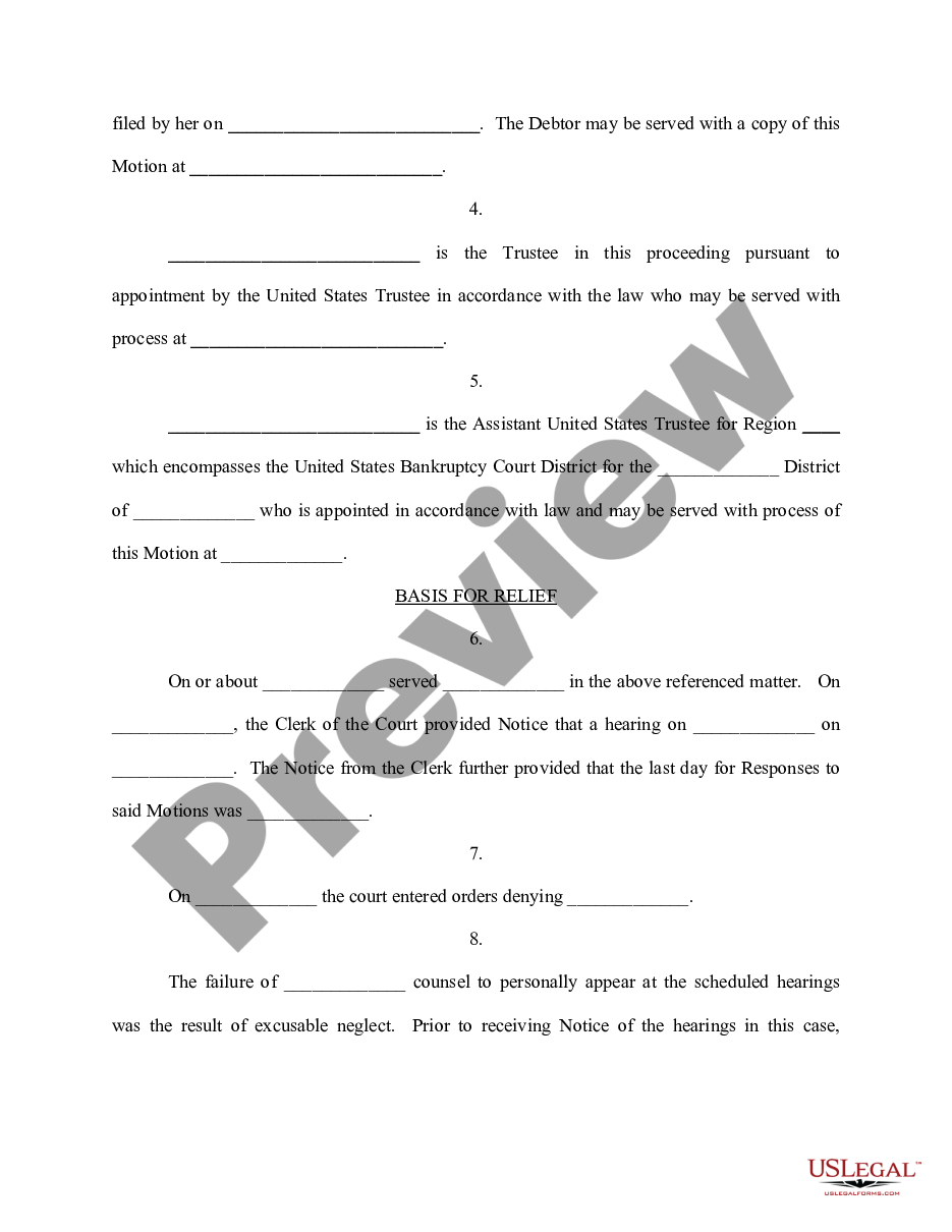 sample motion for reconsideration in chapter 11 bankruptcy