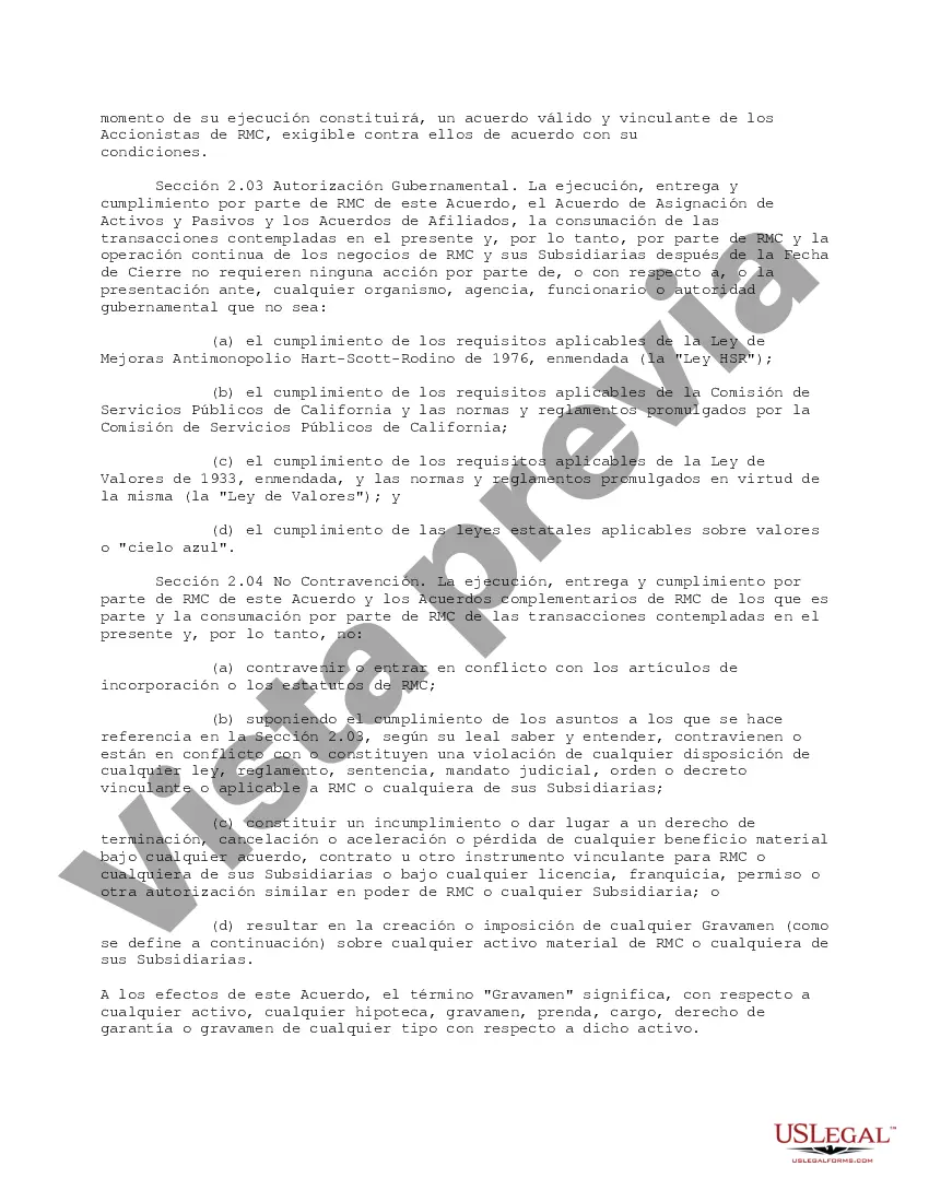 Preview Acuerdo bursátil de SJW Corp, Roscoe Moss Company y accionistas de RMC: solo texto