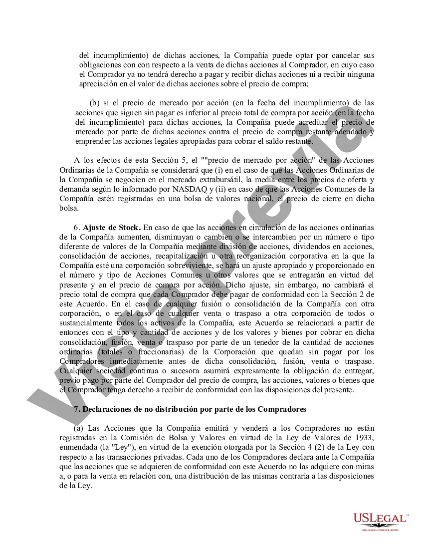 Preview Ejemplo de acuerdo ejecutivo de compra de acciones entre Pic N Save Corporation y los compradores