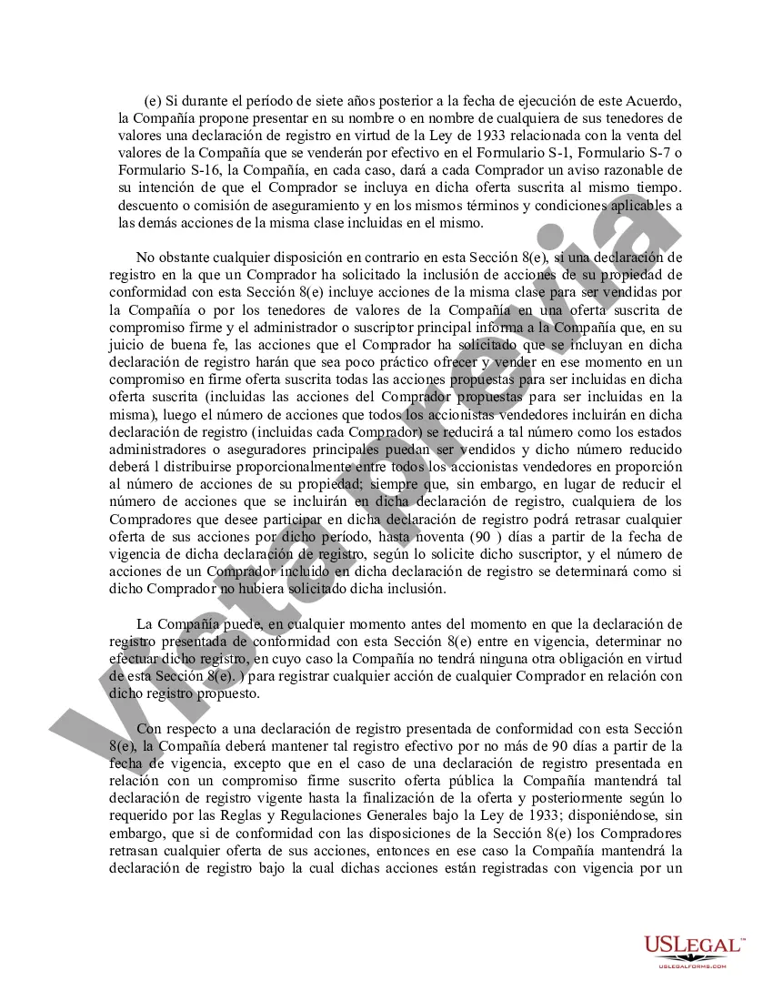 Preview Ejemplo de acuerdo ejecutivo de compra de acciones entre Pic N Save Corporation y los compradores