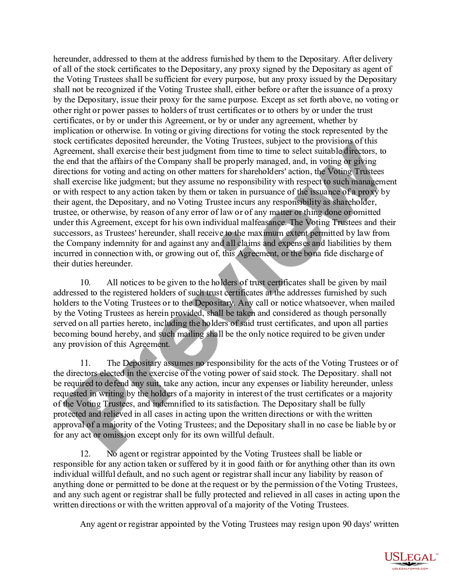 page 4 Voting Trust Agreement between Oce-van der Grinten, N.Y., Voting Trustees, The Central Trust Company N.A., and ACCESS Corp. preview