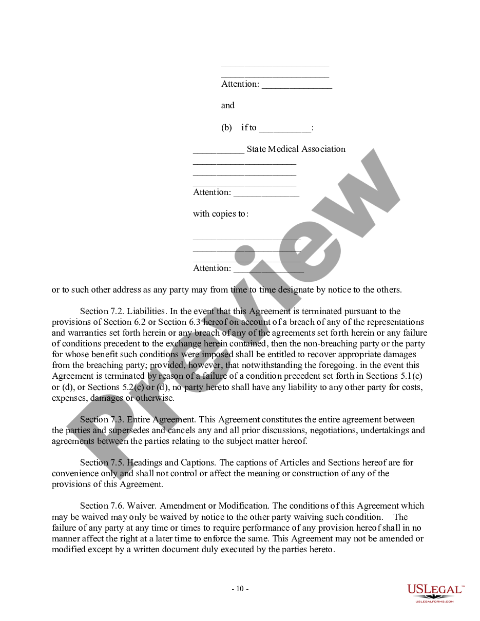 page 9 Share Exchange Agreement with exhibits preview