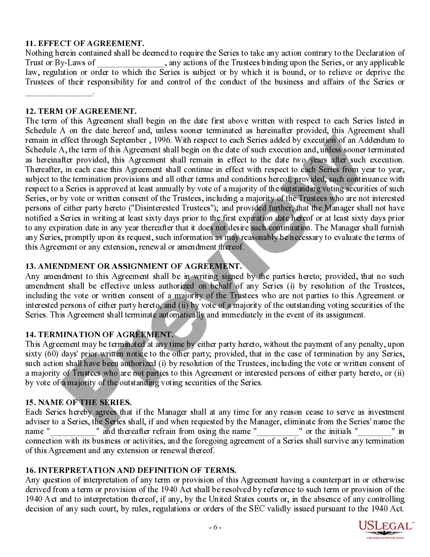 Get Management Agreement between a Trust and a Corporation Preview Management Agreement between a Trust and a Corporation
