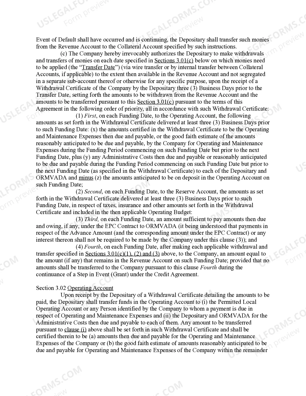 Preview Account Agreement