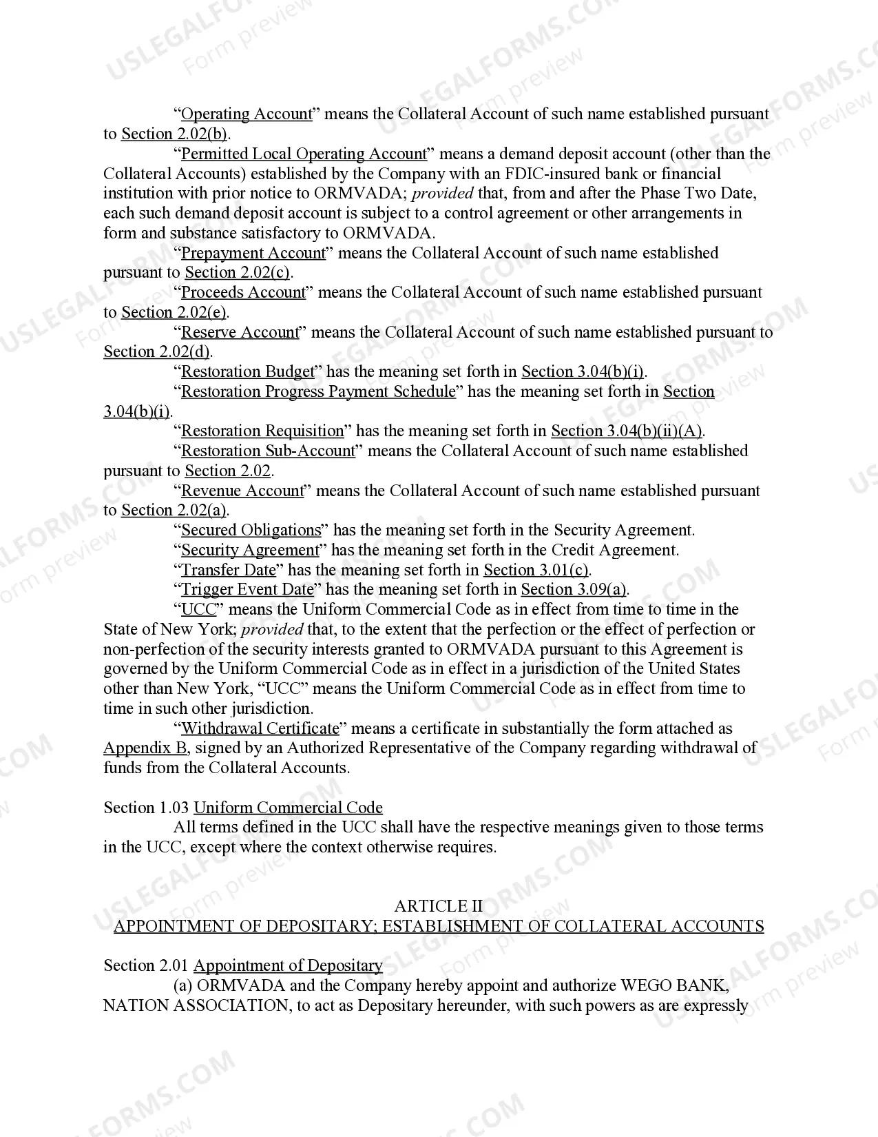 Preview Account Agreement