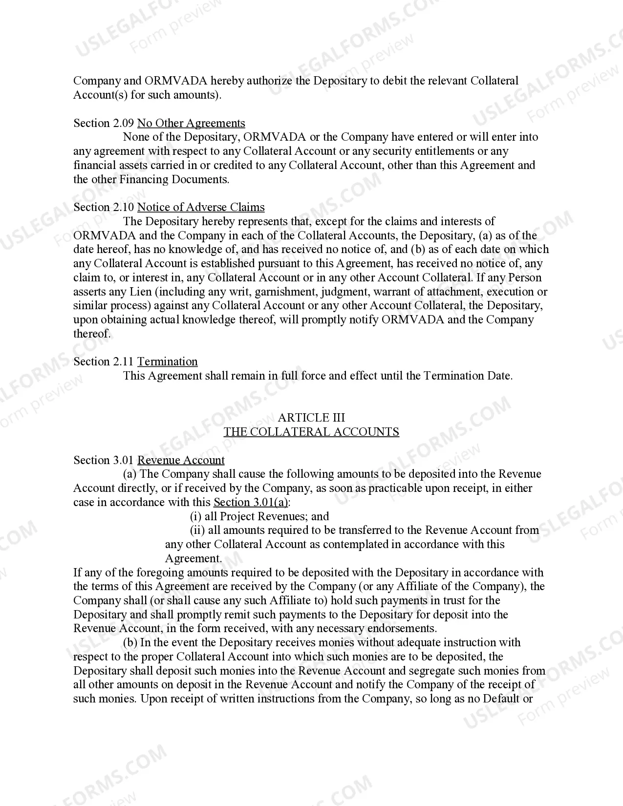 Preview Account Agreement