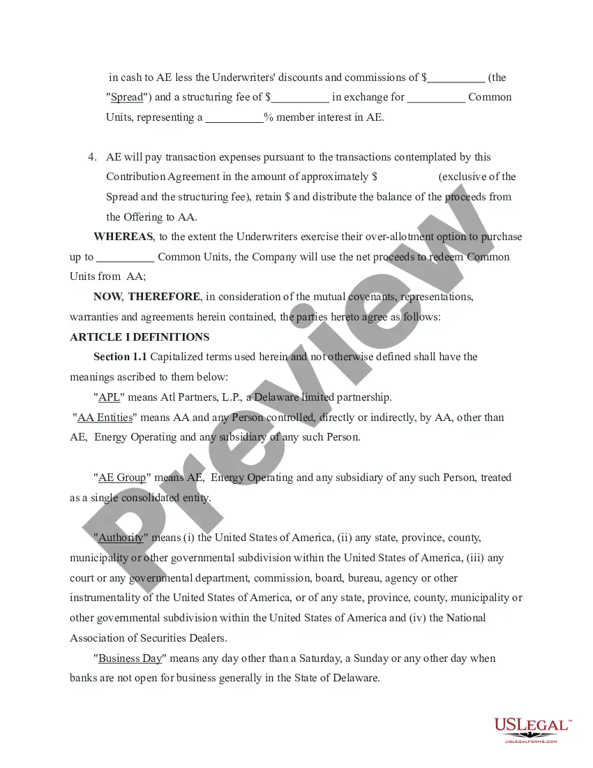 Get Contribution, Conveyance, and Assumption Agreement representing natural gas and oil exploration with multiple mergers Preview Contribution, Conveyance, and Assumption Agreement representing natural gas and oil exploration with multiple mergers