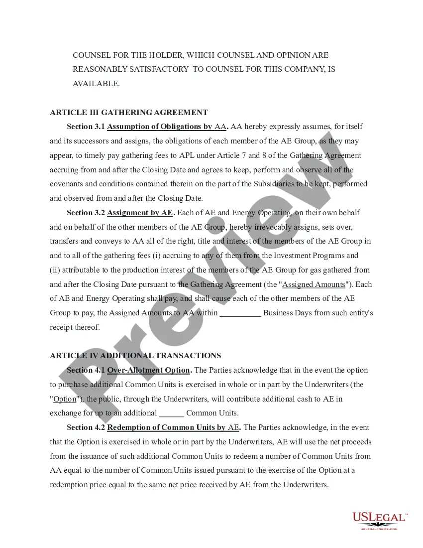 Get Contribution, Conveyance, and Assumption Agreement representing natural gas and oil exploration with multiple mergers Preview Contribution, Conveyance, and Assumption Agreement representing natural gas and oil exploration with multiple mergers