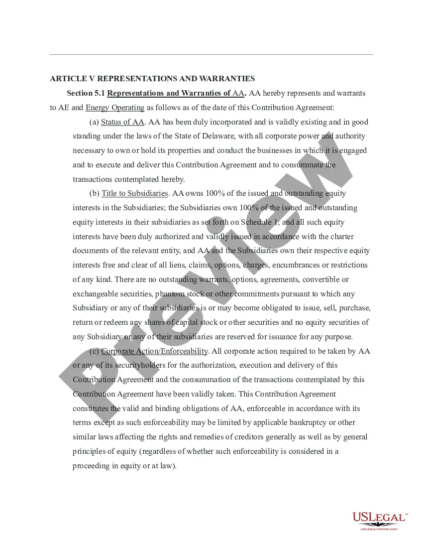Get Contribution, Conveyance, and Assumption Agreement representing natural gas and oil exploration with multiple mergers Preview Contribution, Conveyance, and Assumption Agreement representing natural gas and oil exploration with multiple mergers