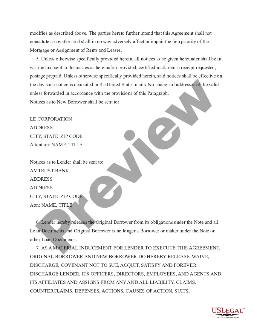 Get Assumption and Modification of Note and Loan Agreement Preview Assumption and Modification of Note and Loan Agreement