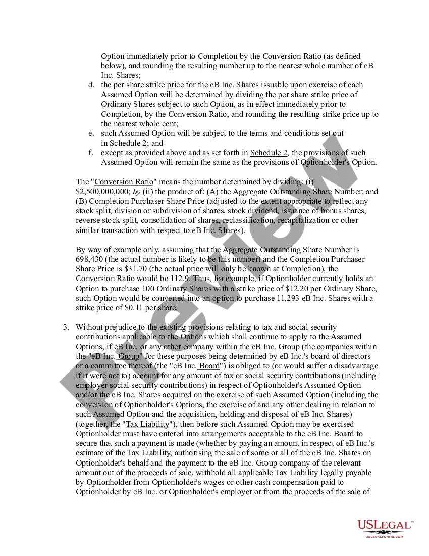 Get Option Assumption Agreement between the Purchaser and Company Preview Option Assumption Agreement between the Purchaser and Company