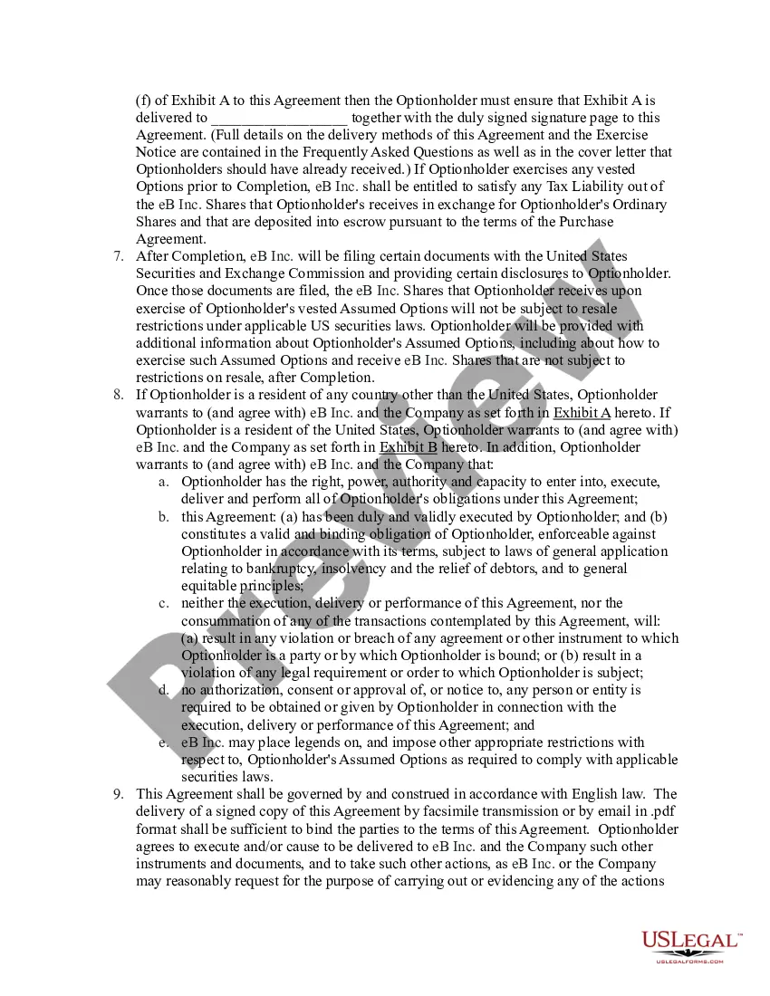Get Option Assumption Agreement between the Purchaser and Company Preview Option Assumption Agreement between the Purchaser and Company