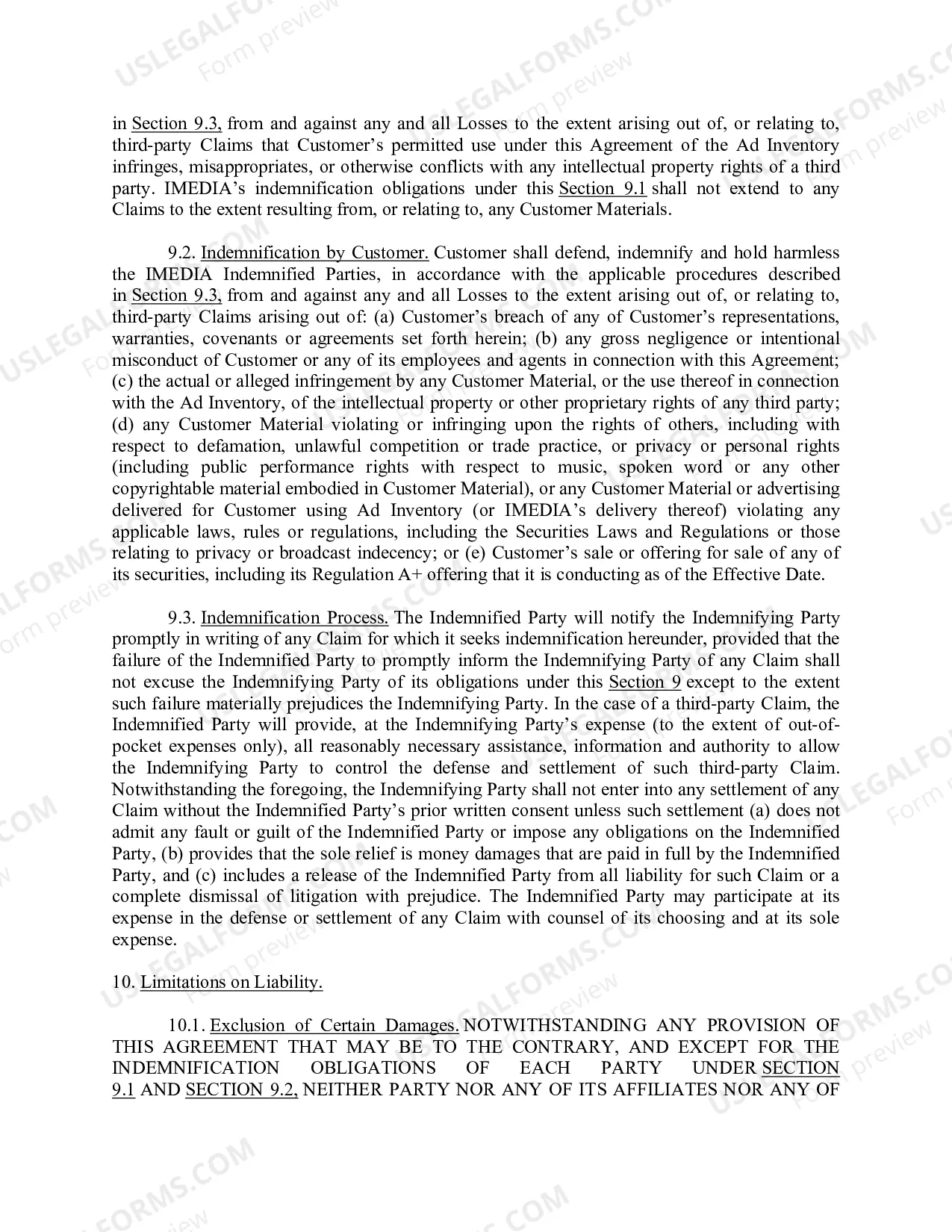 Preview Advertising Agreement