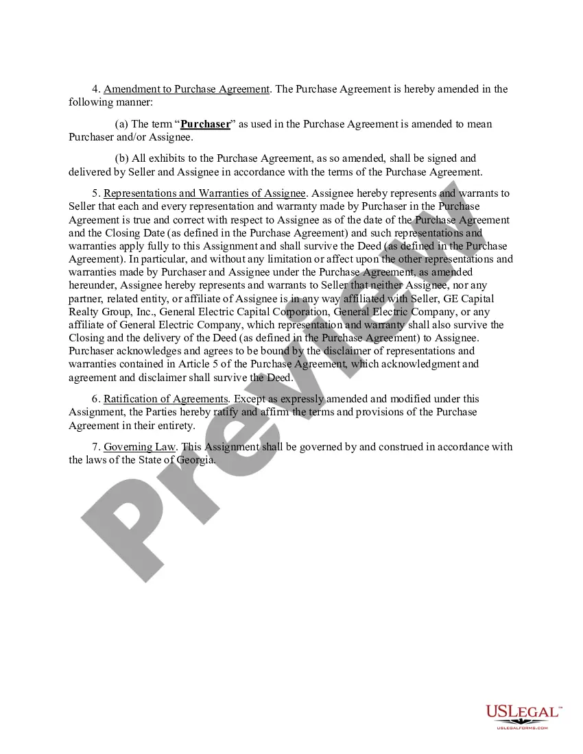 Get Assignment of Purchase and Sale Agreement Preview Assignment of Purchase and Sale Agreement