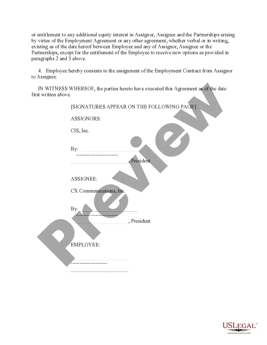 Preview Assignment and Assumption Agreement and Release