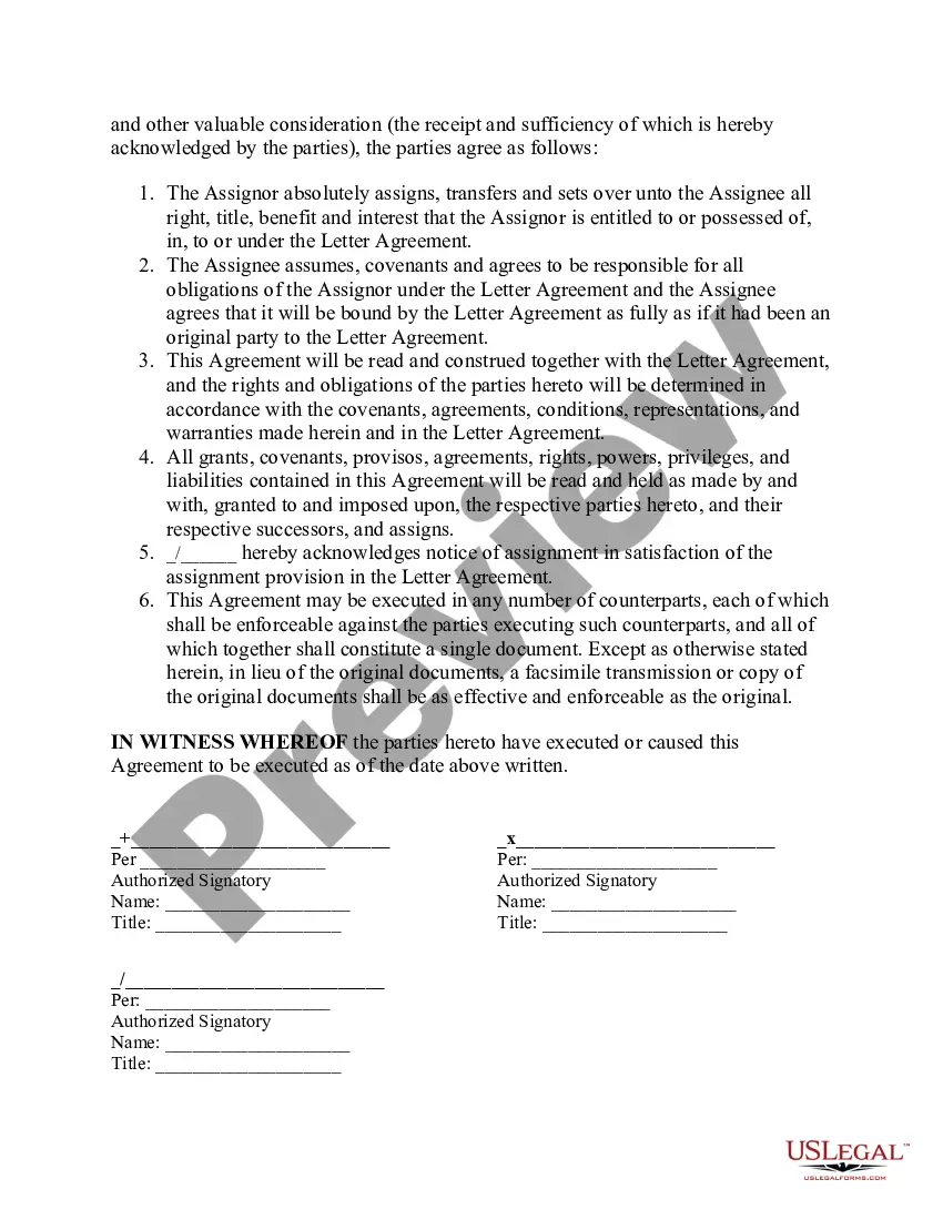 Get Assignment Agreement Preview Assignment Agreement