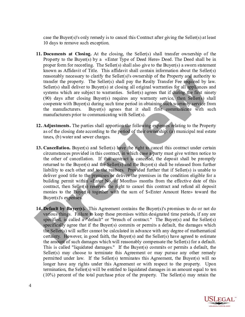 Preview New Construction Contract