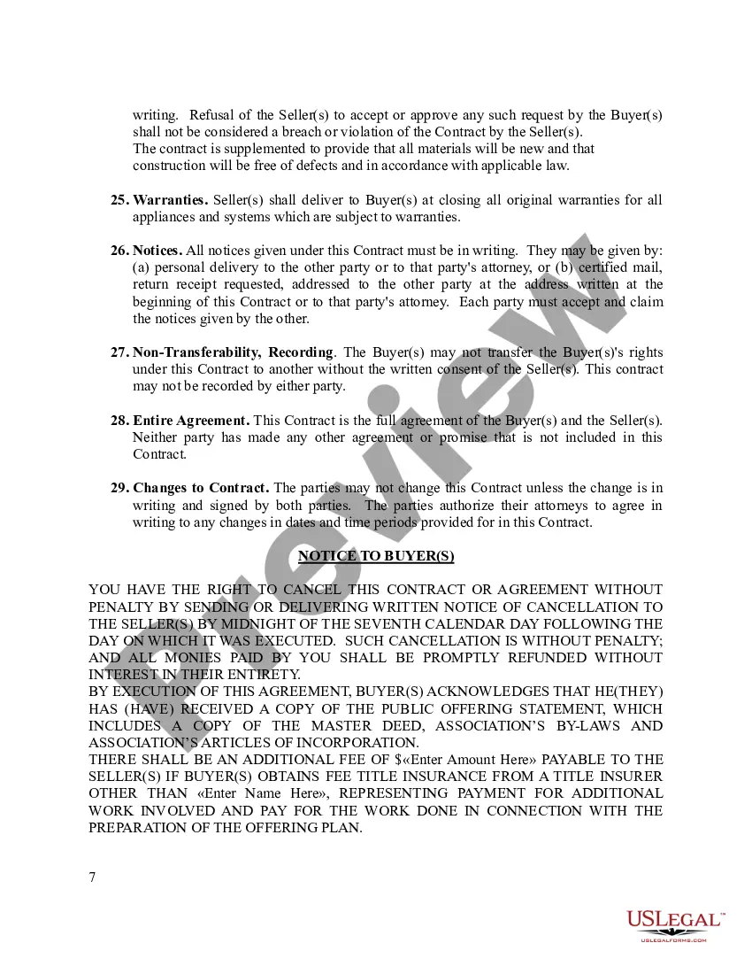 Preview New Construction Contract