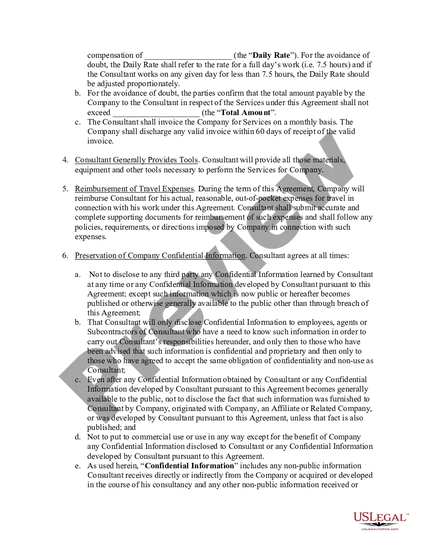 Get Consulting Agreement between Consultant and Company Preview Consulting Agreement between Consultant and Company