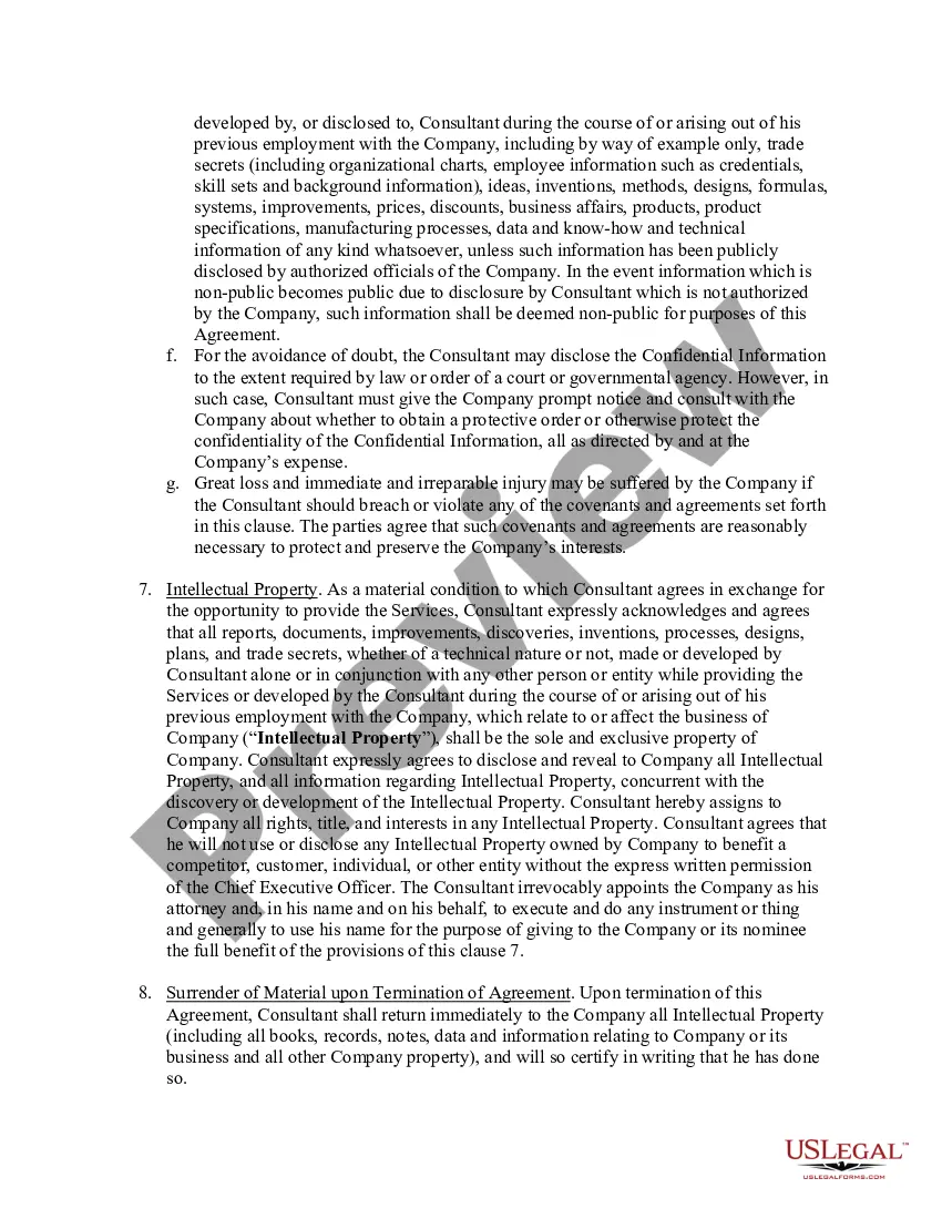 Get Consulting Agreement between Consultant and Company Preview Consulting Agreement between Consultant and Company