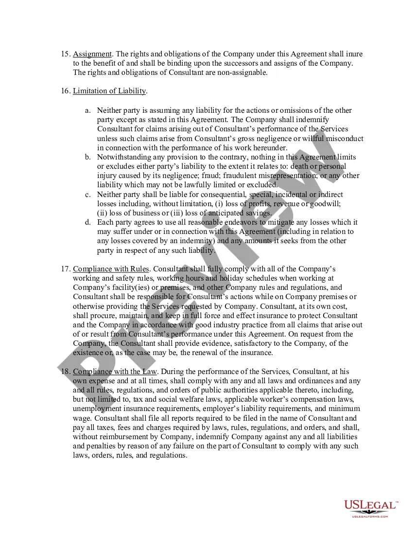 Get Consulting Agreement between Consultant and Company Preview Consulting Agreement between Consultant and Company