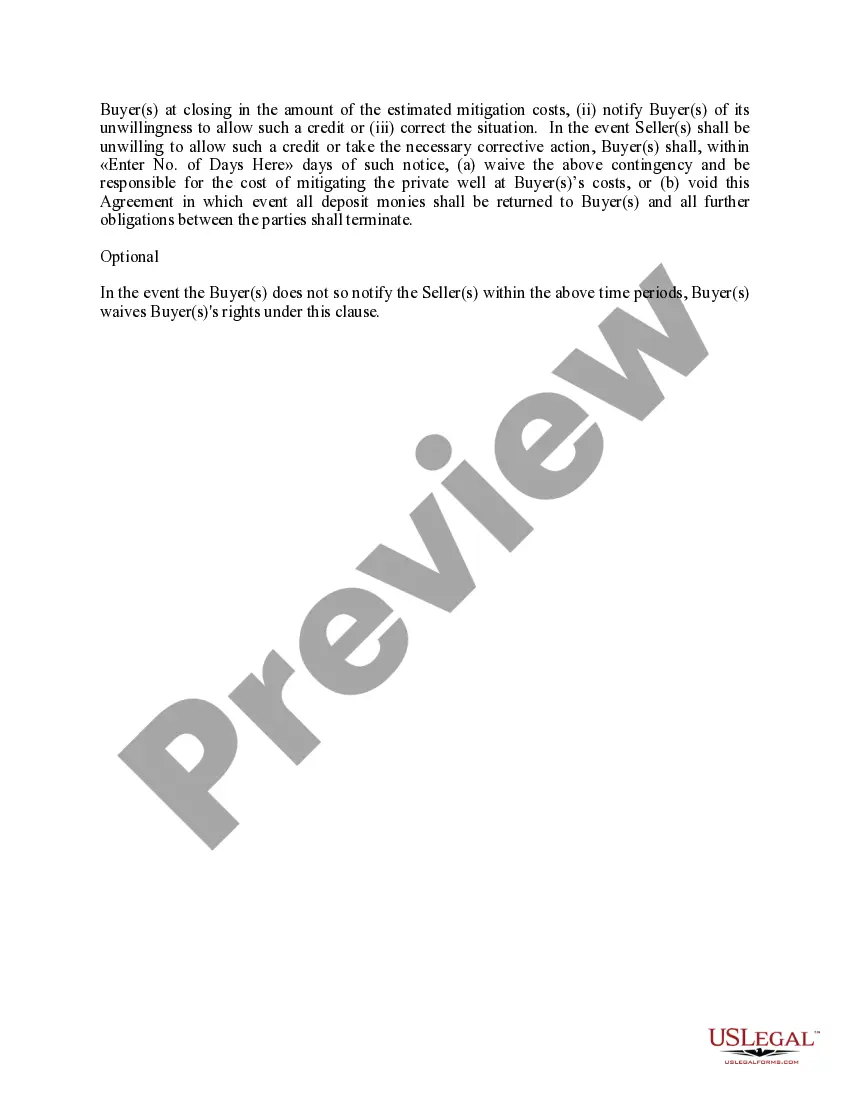 Get Septic Tank-Private Well Clauses: Contract for Real Property Preview Septic Tank-Private Well Clauses: Contract for Real Property