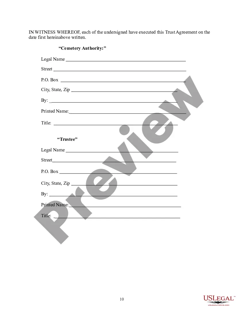 Get Preneed Cemetery Merchandise and Services Master Trust Agreement Preview Preneed Cemetery Merchandise and Services Master Trust Agreement