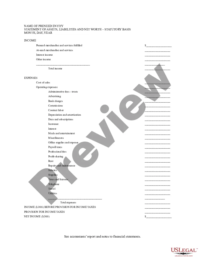 Get Preneed Certificate of Authority Confidential Annual Financial Statement Preview Preneed Certificate of Authority Confidential Annual Financial Statement
