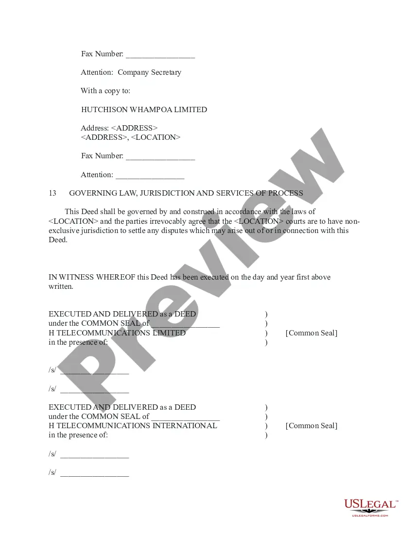 Get Deed of Tax Indemnity Preview Deed of Tax Indemnity