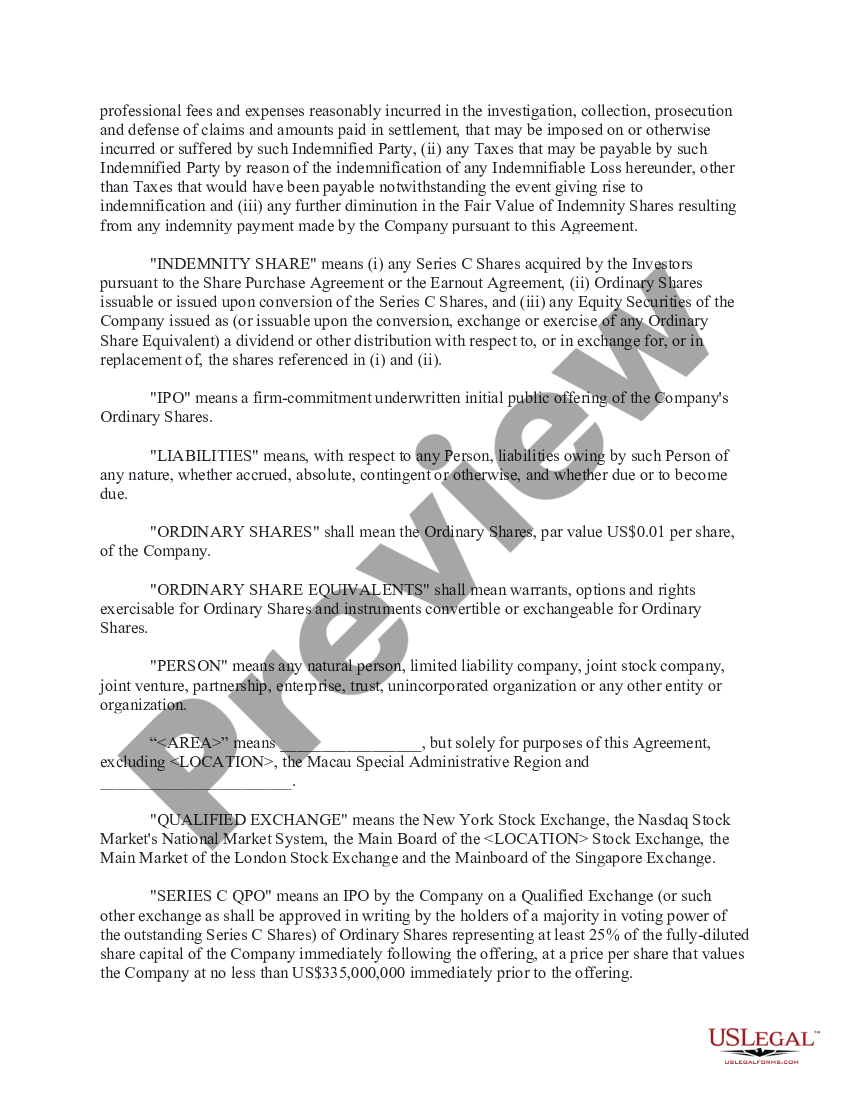 Tax Indemnity Agreement - Tax Indemnification Agreement | US Legal Forms