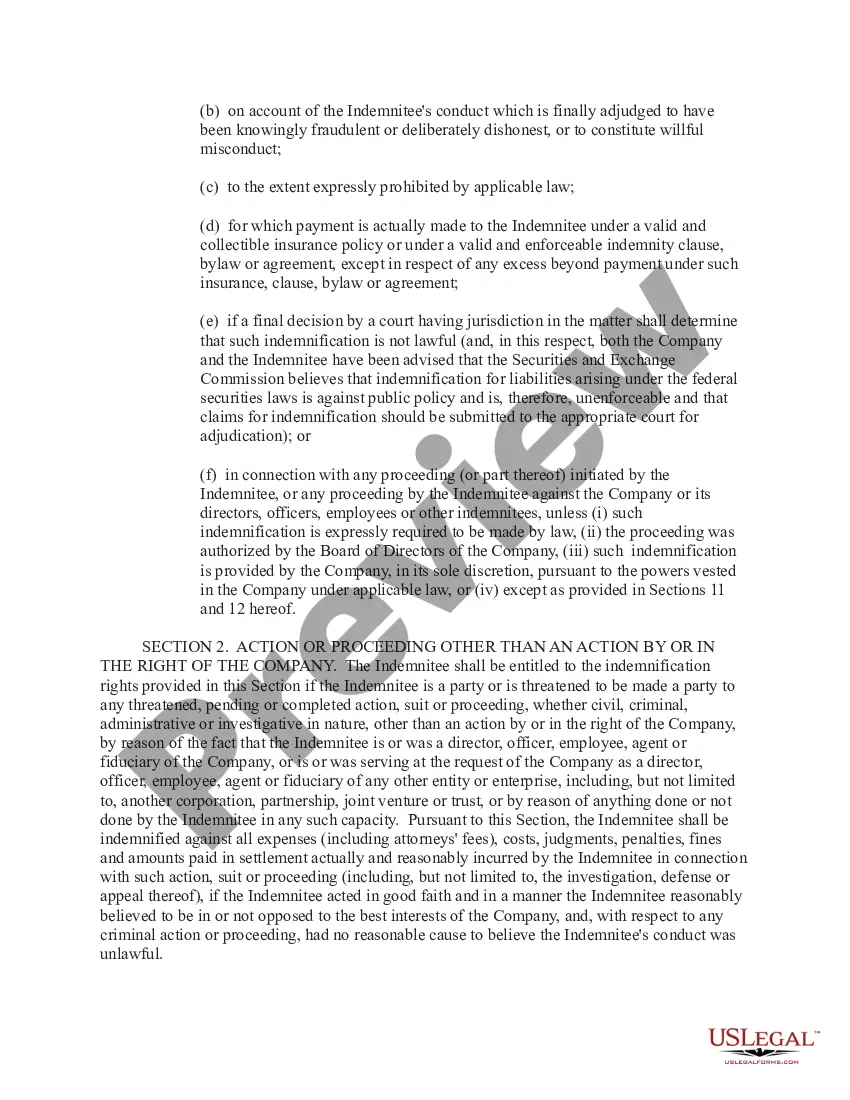 Get Simple Indemnity Agreement Preview Simple Indemnity Agreement