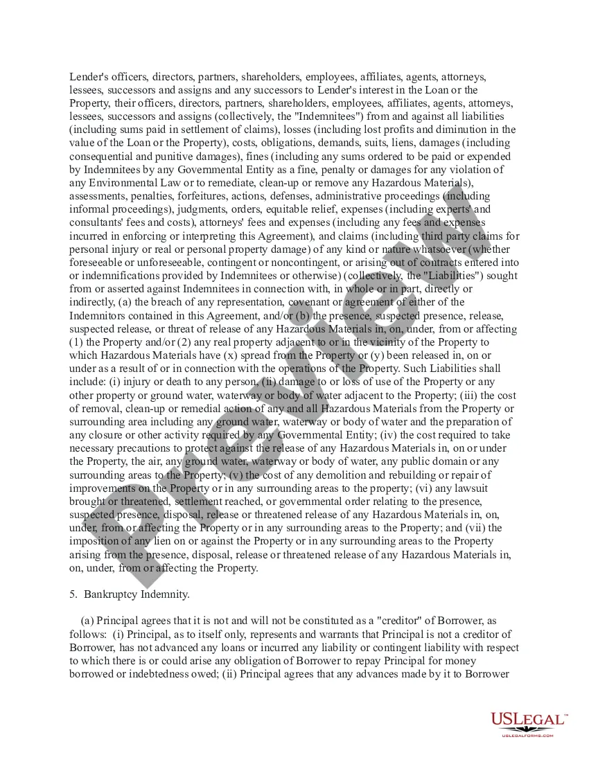 Preview Environmental Indemnity Agreement