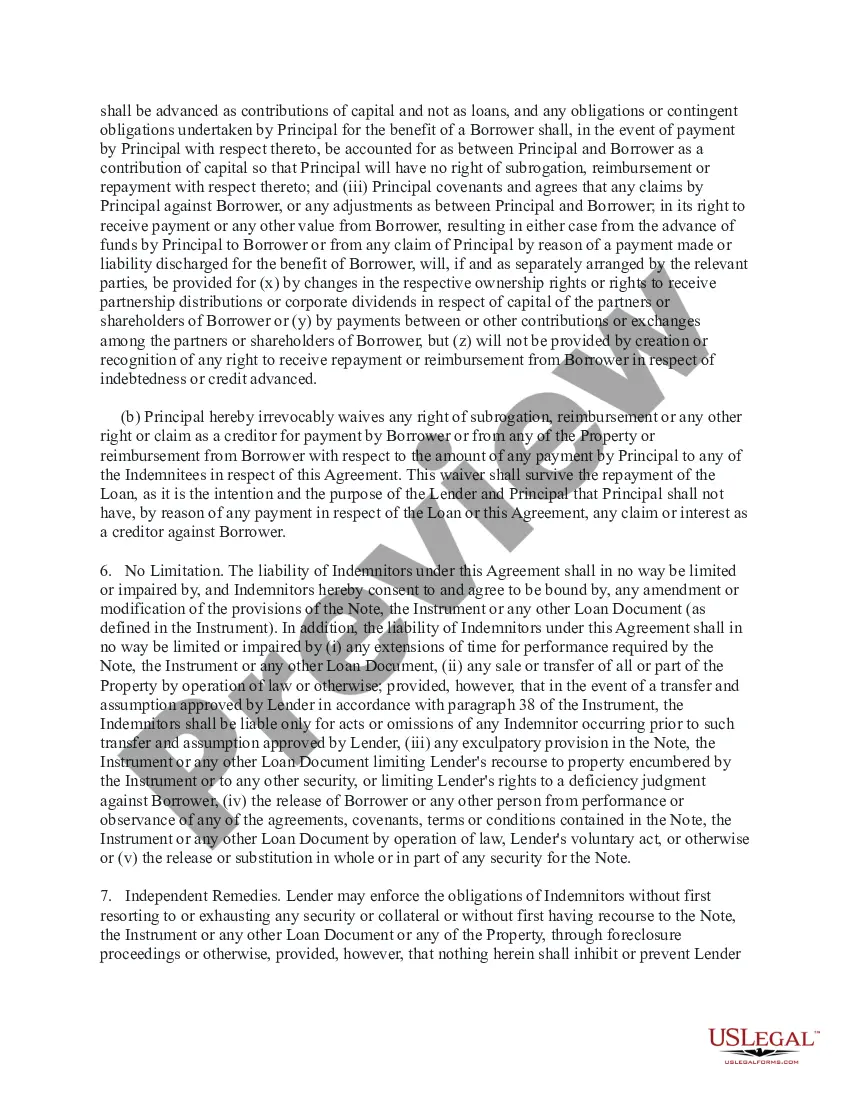 Preview Environmental Indemnity Agreement