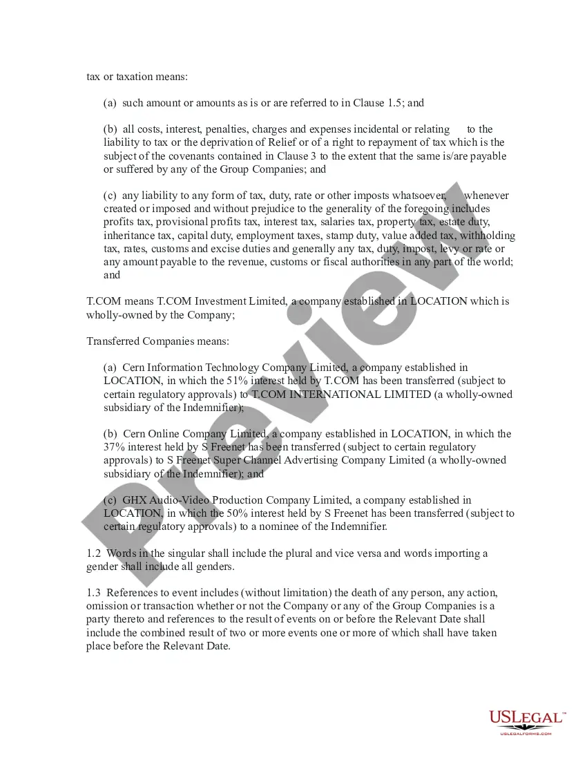 Get Deed of Indemnity Preview Deed of Indemnity