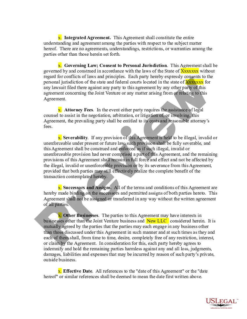 Get General Joint Venture Agreement Preview General Joint Venture Agreement