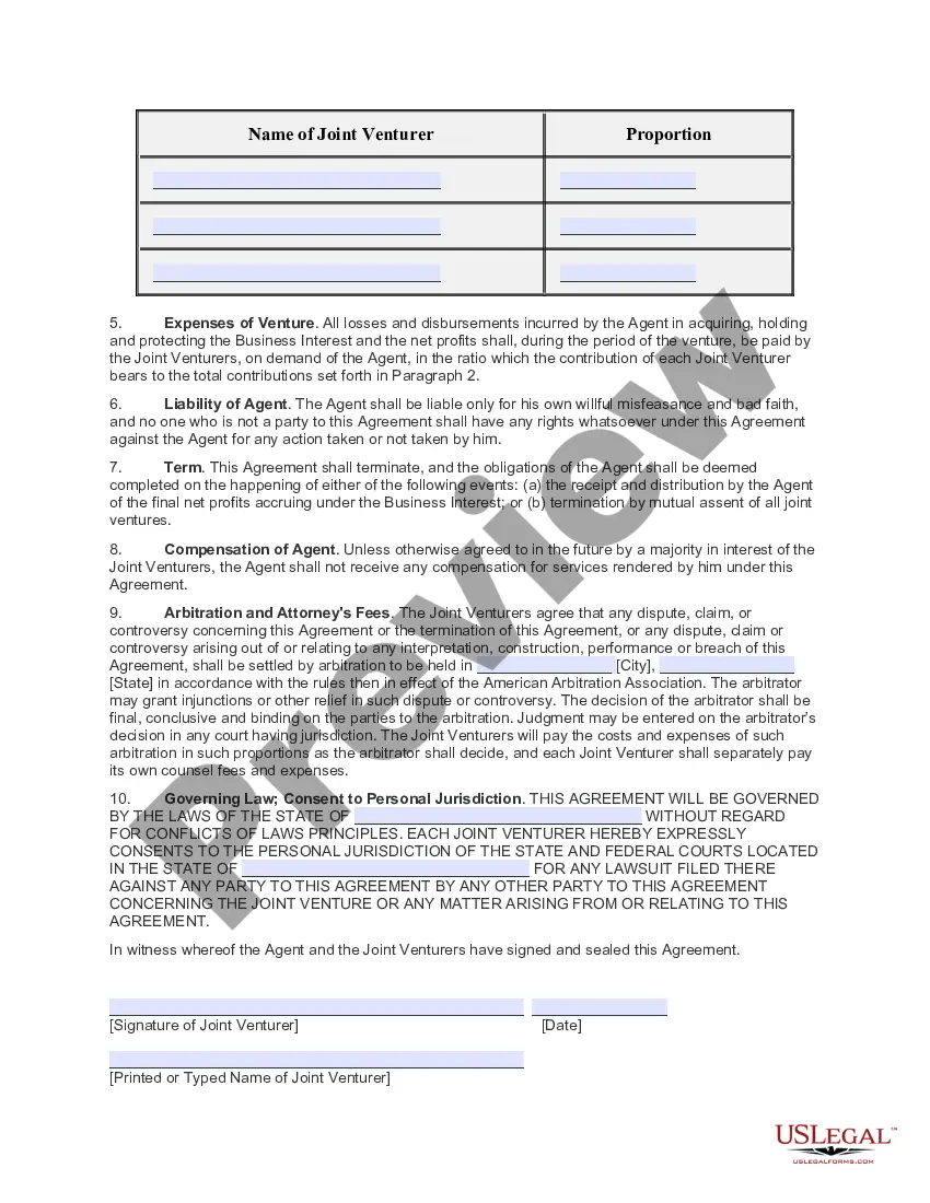 Get Basic Sample Joint Venture Agreement Preview Basic Sample Joint Venture Agreement