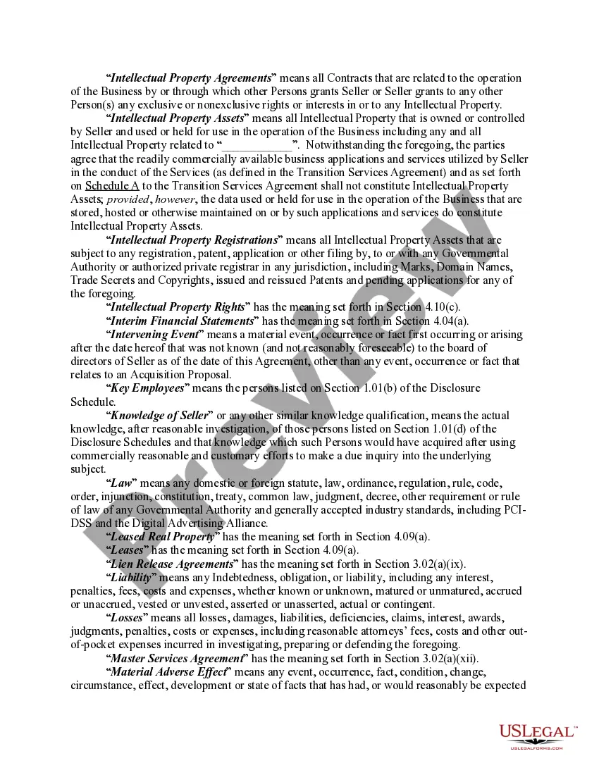 Preview Asset Purchase Agreement