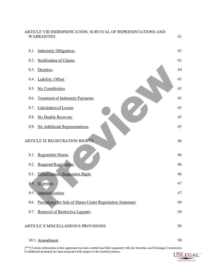Preview Agreement and Plan of Merger