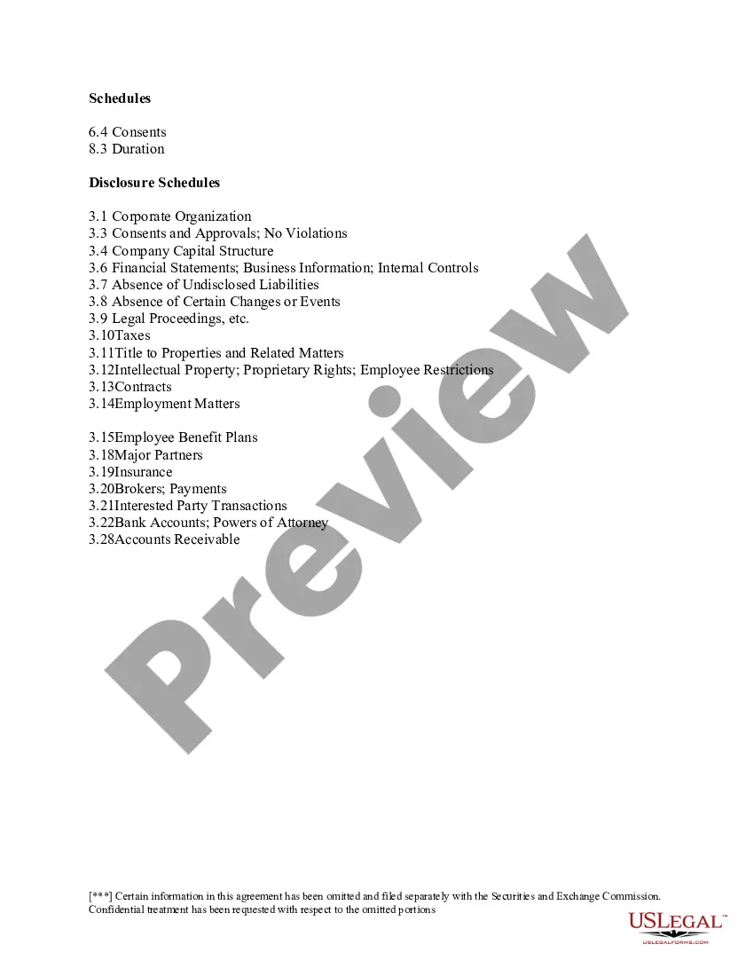 Preview Agreement and Plan of Merger