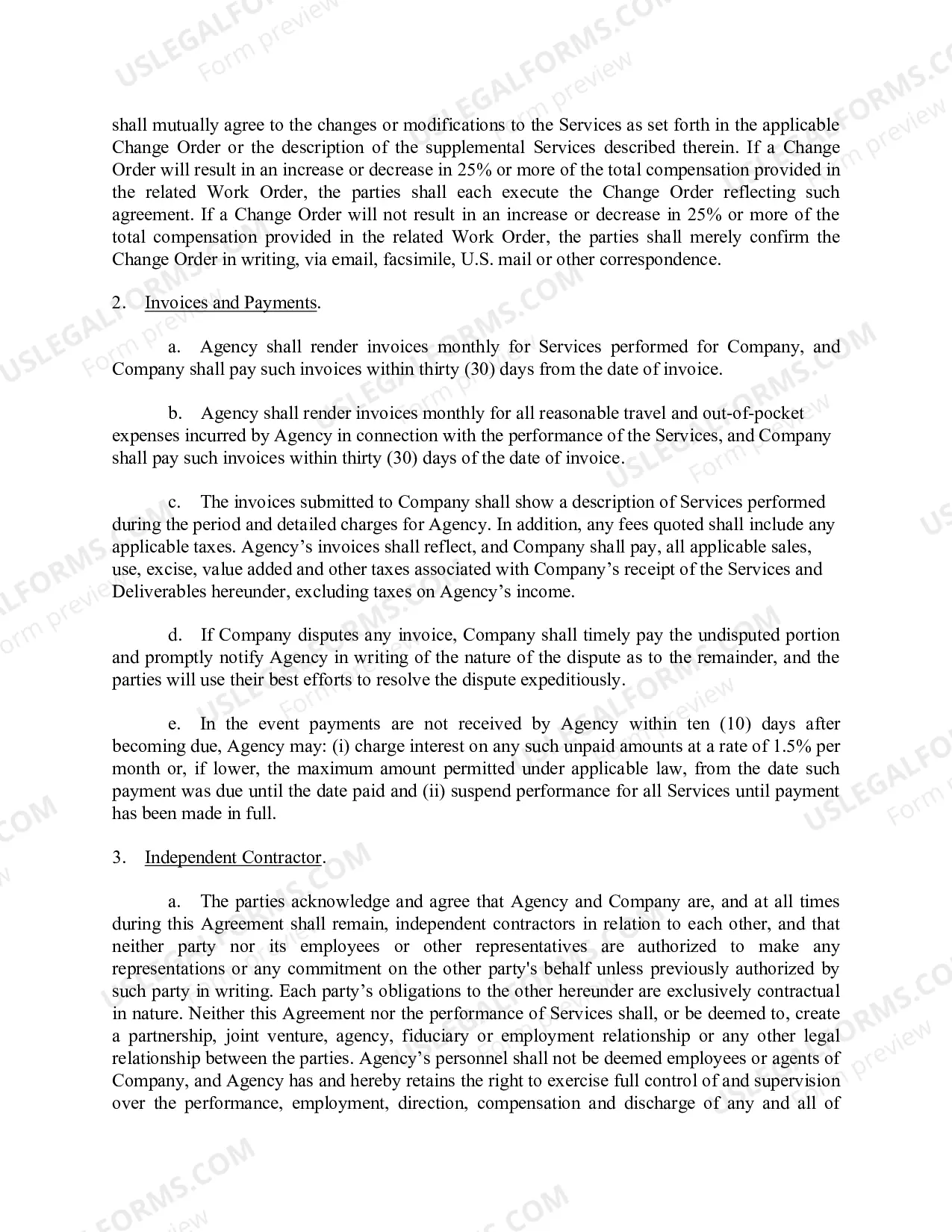 Preview Master Marketing Agreement