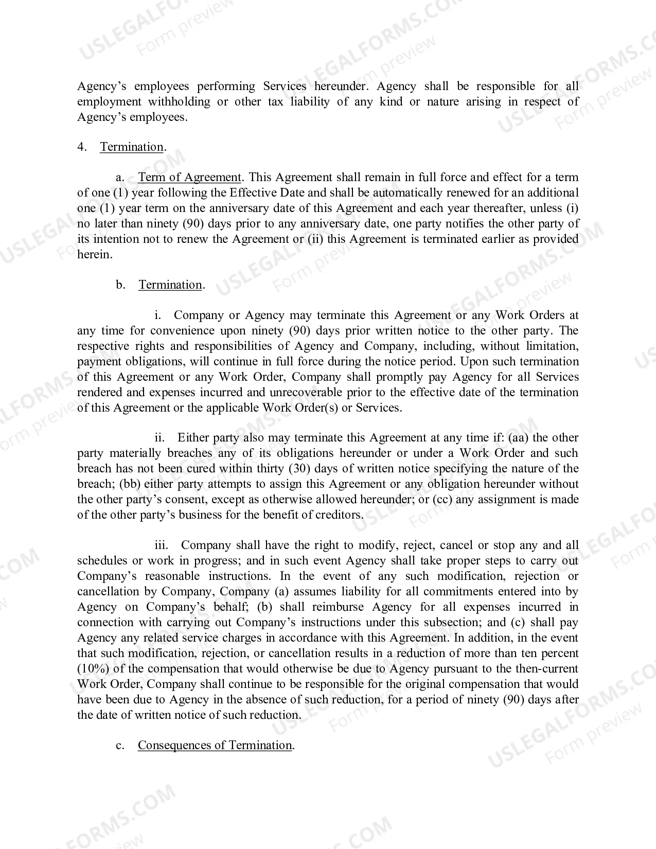 Preview Master Marketing Agreement