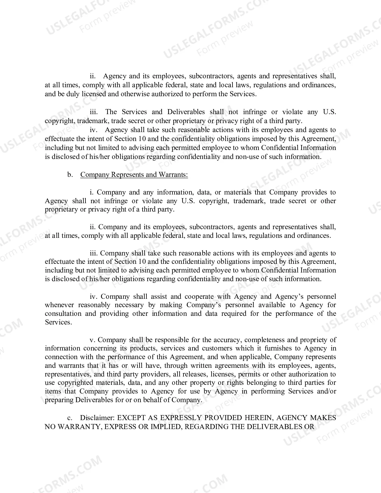 Preview Master Marketing Agreement