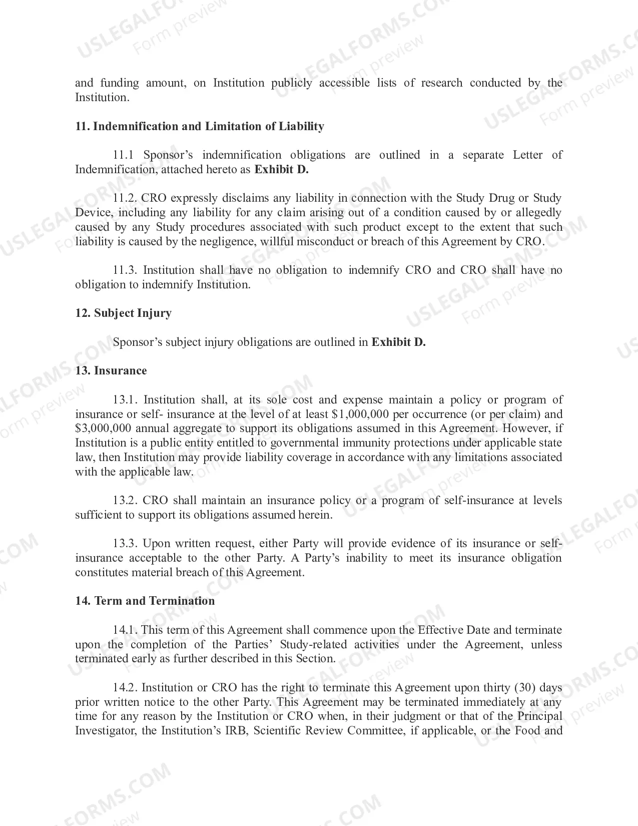 Preview Accelerated Clinical Trial Agreement