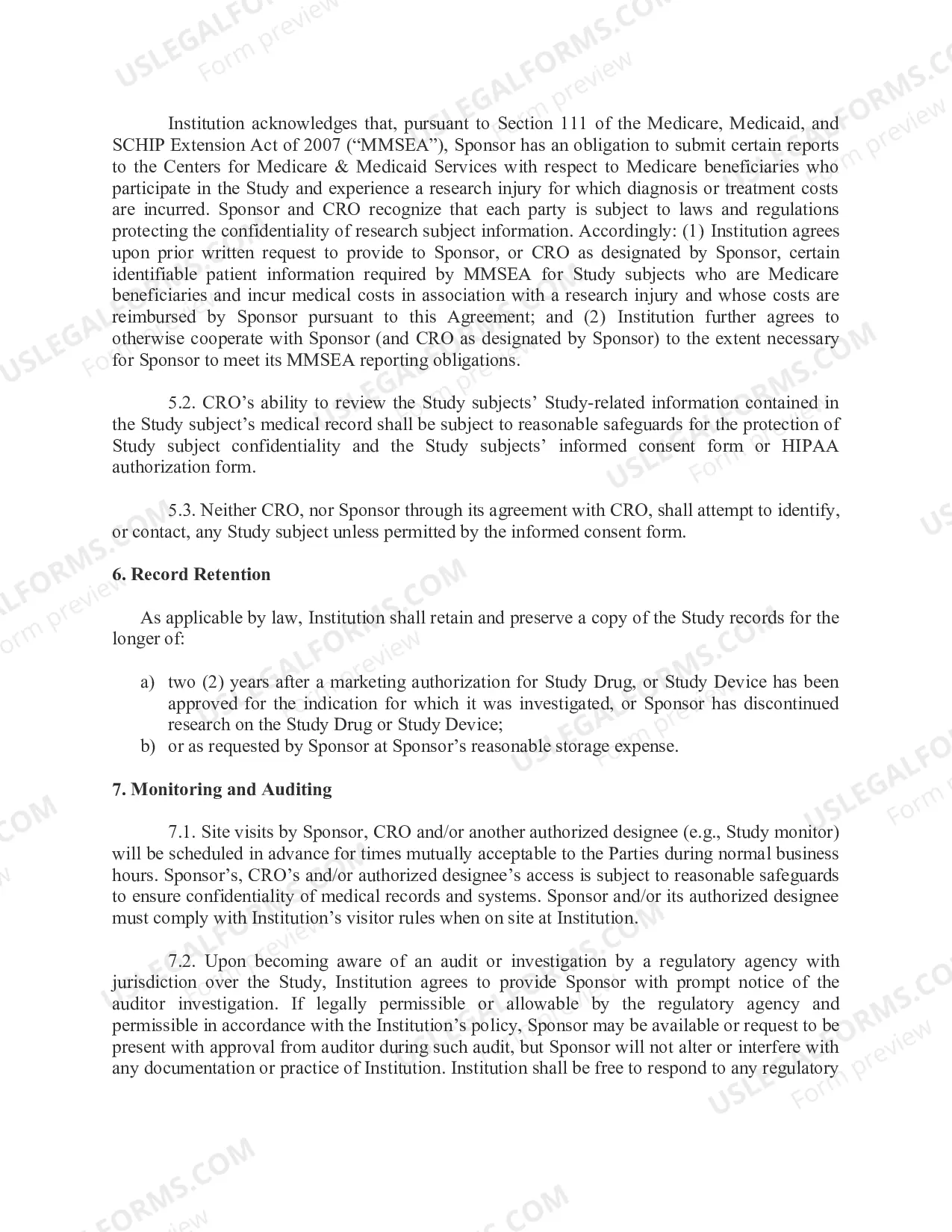 Preview Accelerated Clinical Trial Agreement