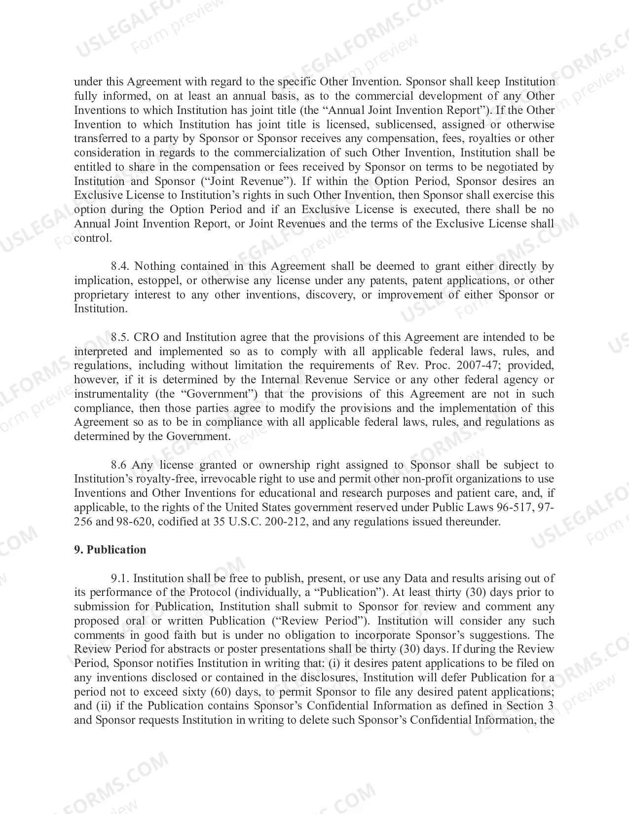Preview Accelerated Clinical Trial Agreement