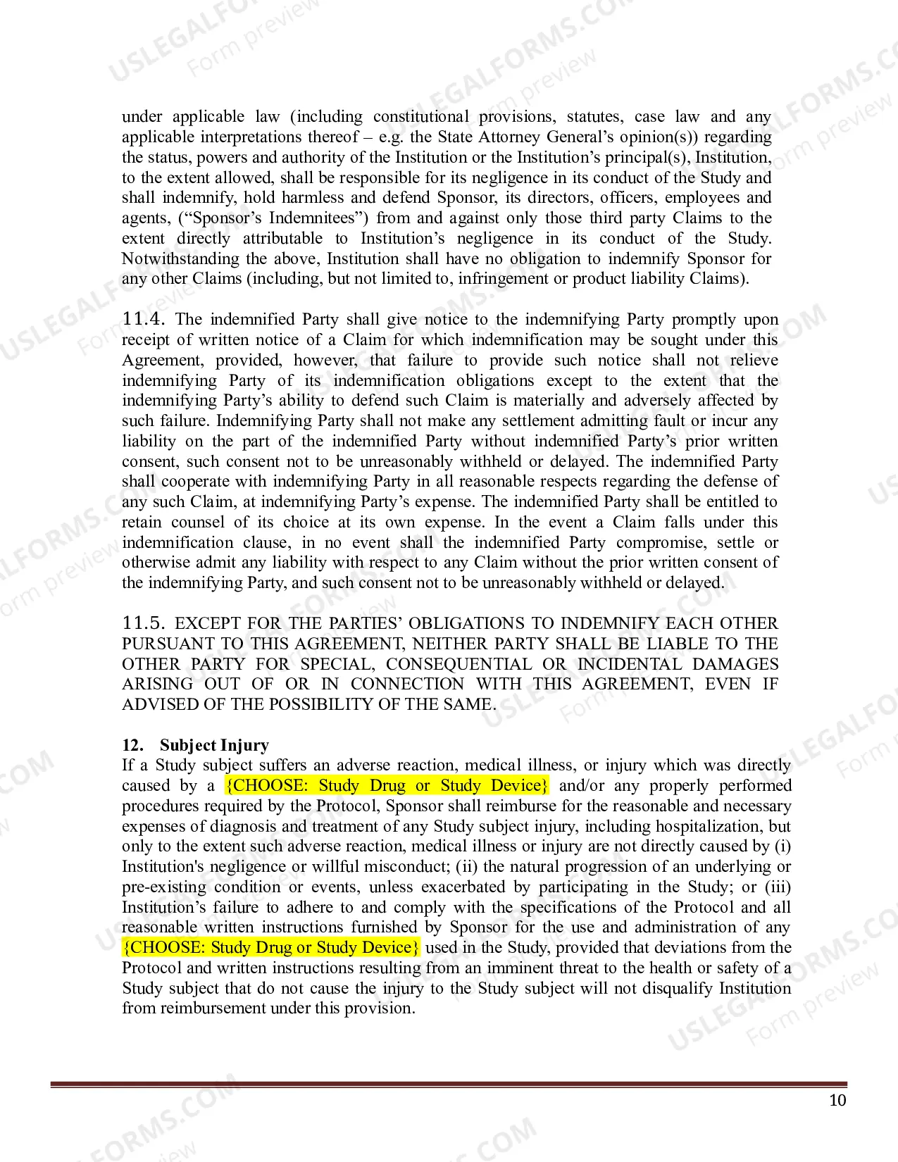 Preview Accelerated Clinical Trial Agreement - ACTA