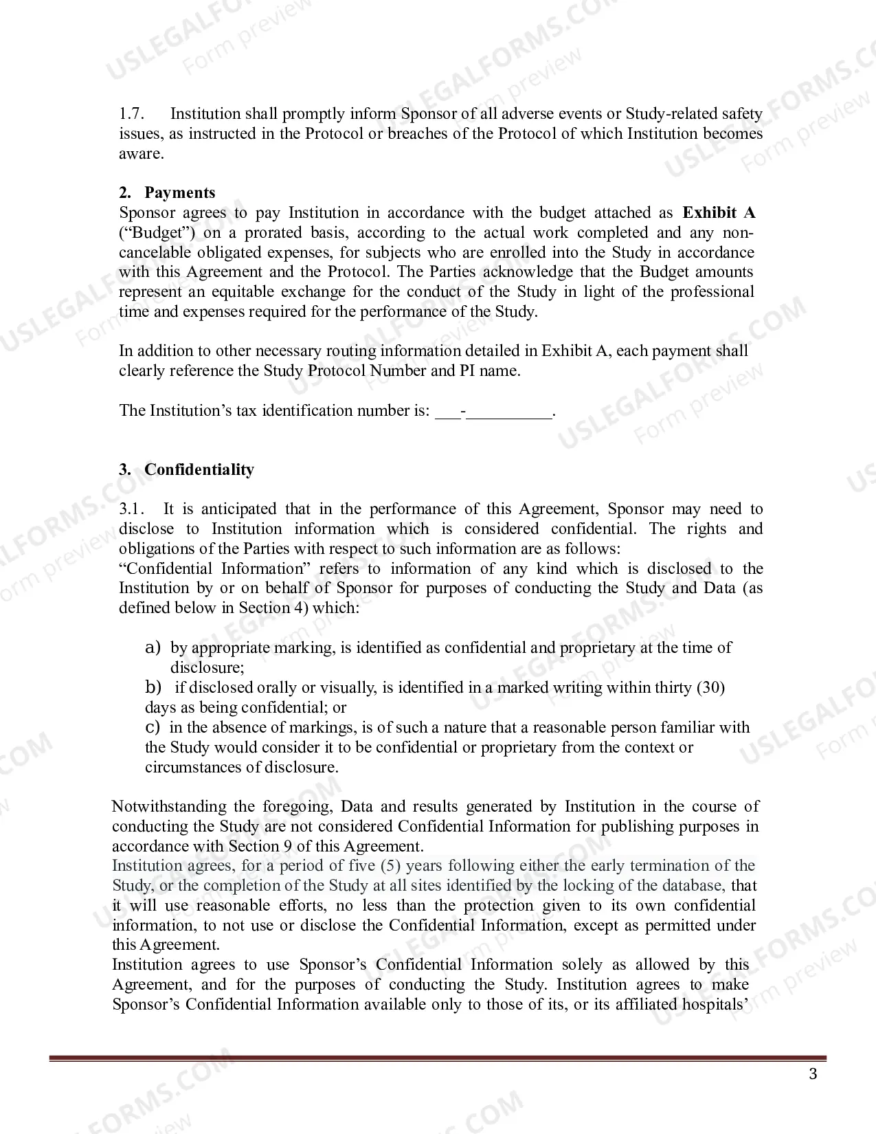 Preview Accelerated Clinical Trial Agreement - ACTA