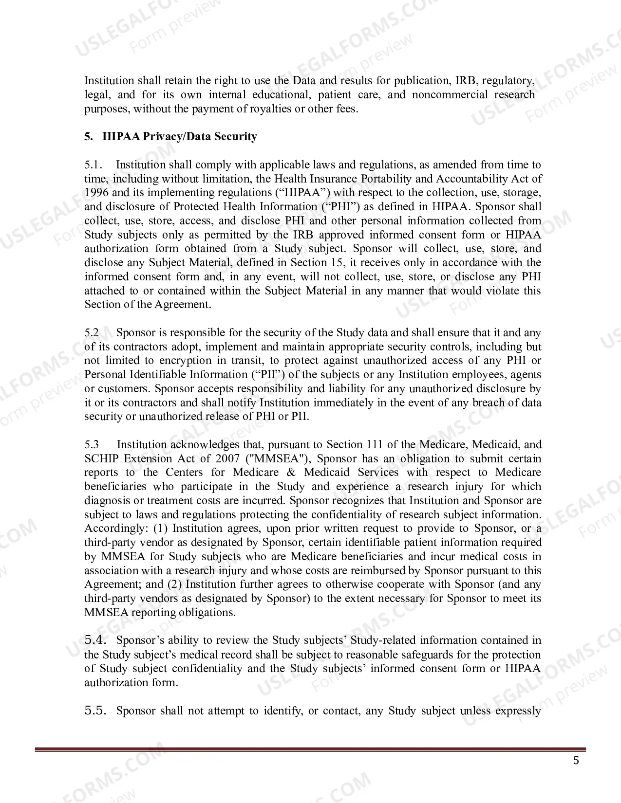 Preview Accelerated Clinical Trial Agreement - ACTA