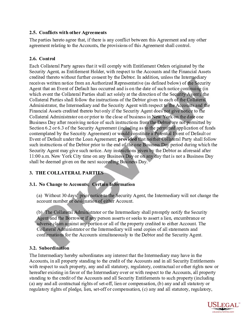 Get Account Control Agreement Preview Account Control Agreement