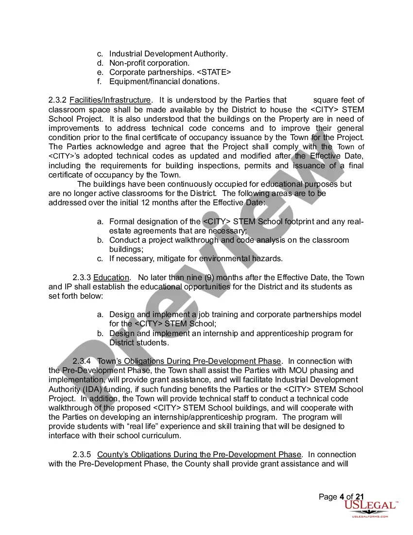 Get Memorandum of Understanding between a Town, County, District and Corporation Preview Memorandum of Understanding between a Town, County, District and Corporation